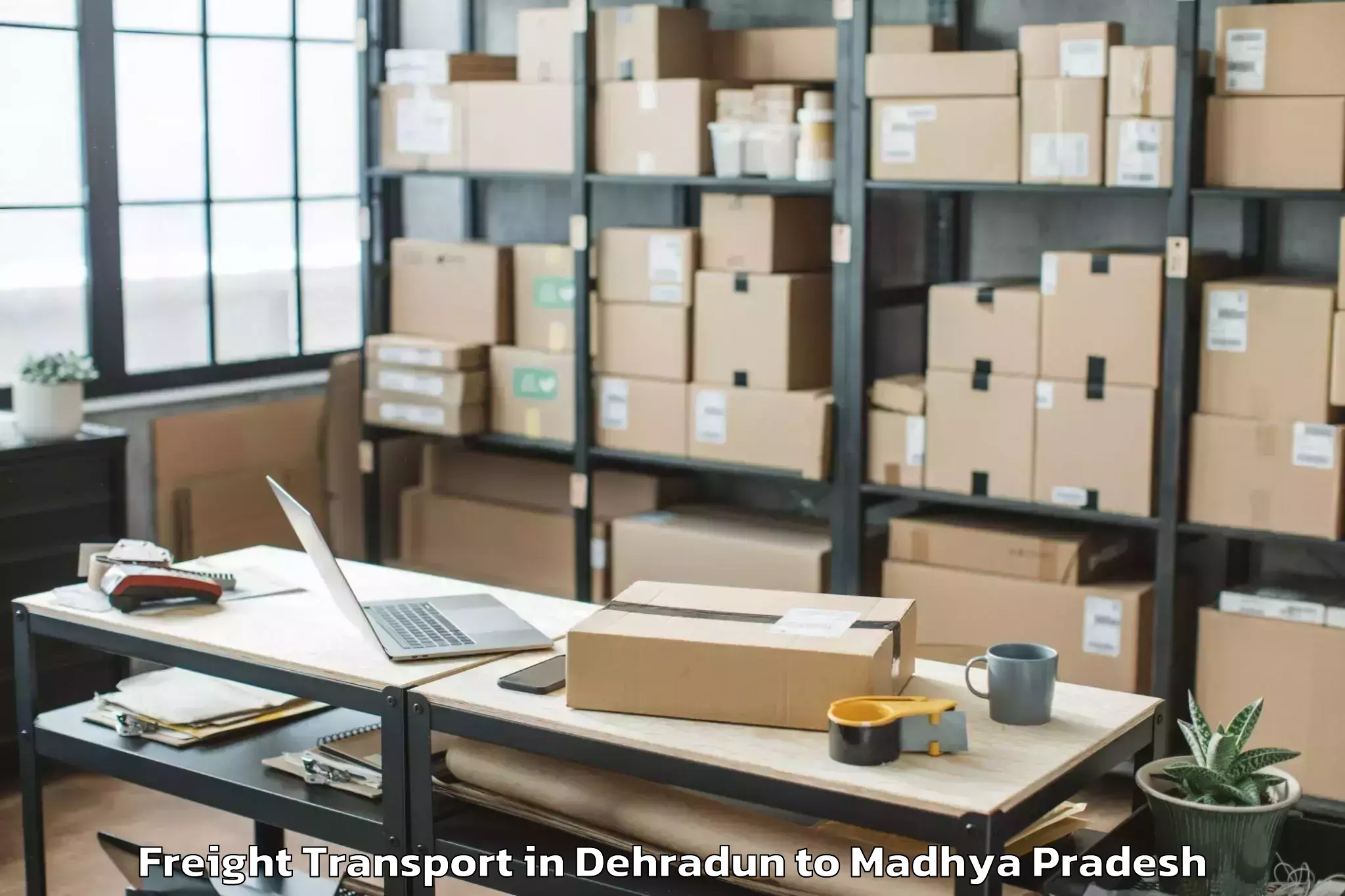 Book Your Dehradun to Pdpm Indian Institute Of Infor Freight Transport Today